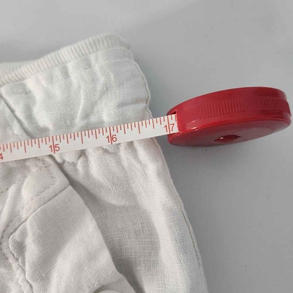 Womens White Linen Pants, Size 28/6 - Picture 5 of 7